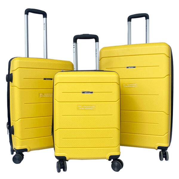 set de 3 valises little marcel polypropylène jaune