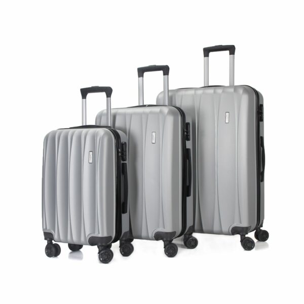 set de 3 valises Dubaï gris clair