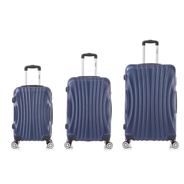 set de 3 valises rhodes bleu marine