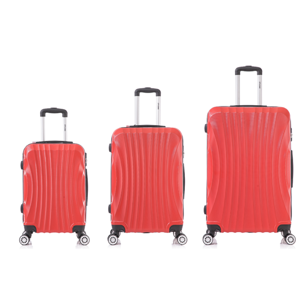 set de 3 valises rhodes rouge
