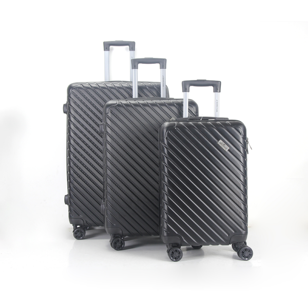 set de 3 valises noir mykonos