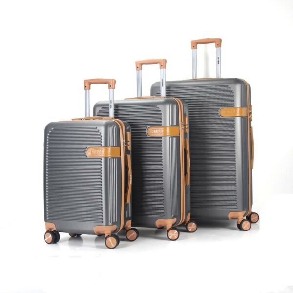 set de 3 valises modèle chantilly couleur gris foncé