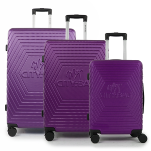 set de 3 valises Roissy violet