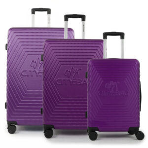 Le set de 3 valises Roissy de My CityBag est fabriqué en ABS, un matériau solide et léger et offre une grande capacité de rangement