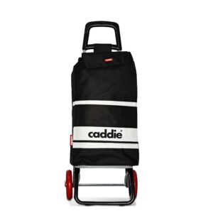 Chariot de course Caddie noir blanc roues +