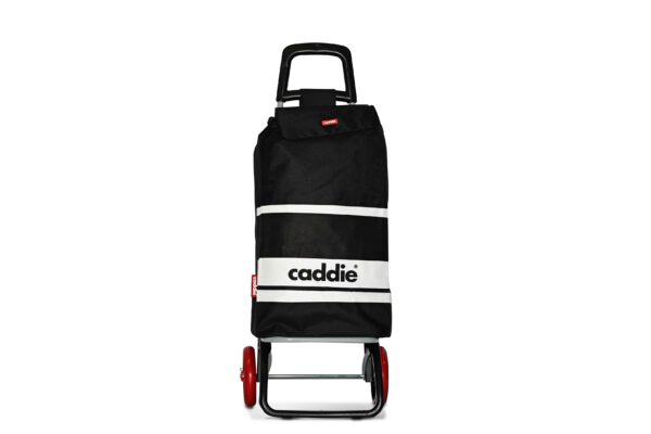 Chariot de course Caddie noir blanc roues +