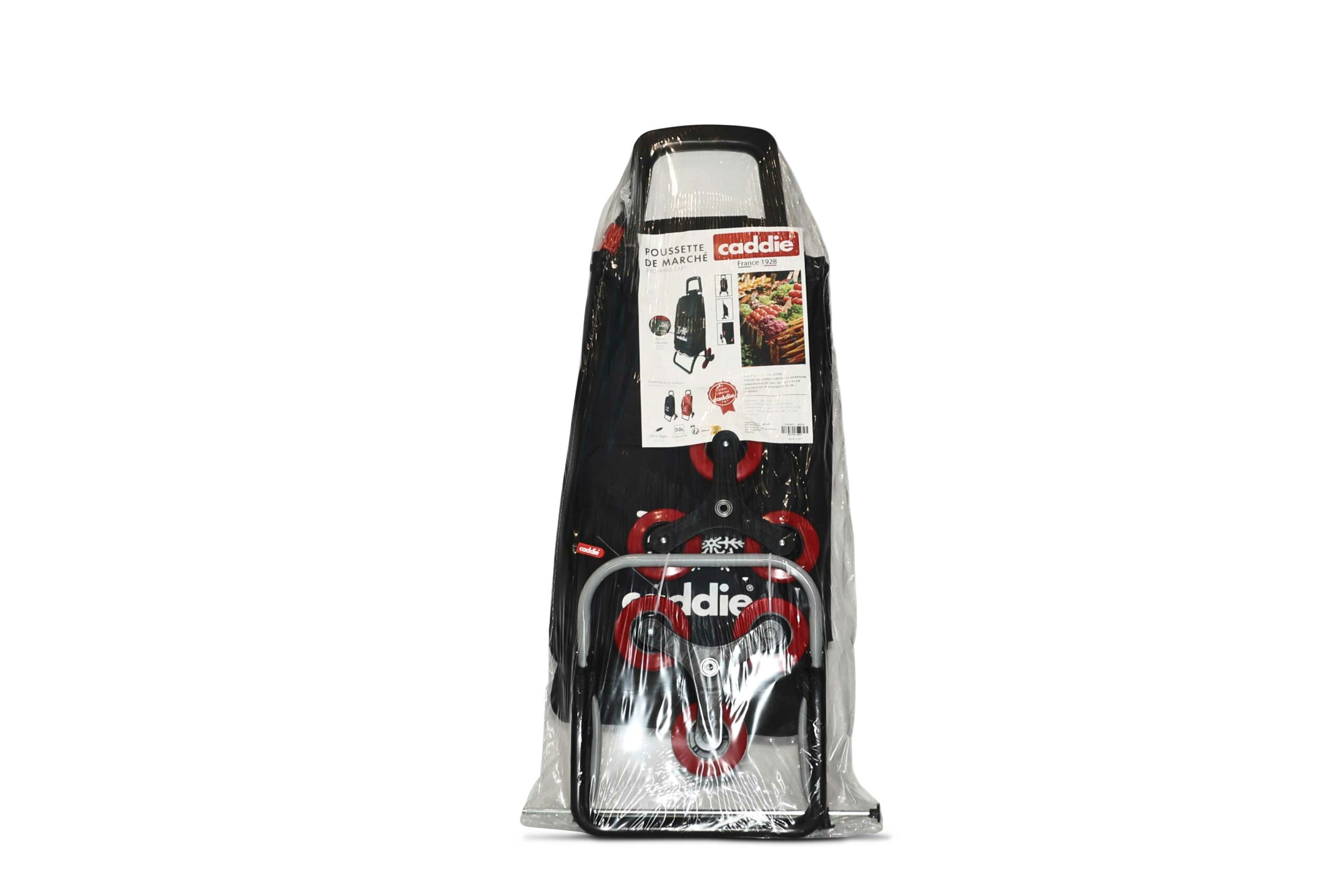 Chariot de course Caddie noir roues +