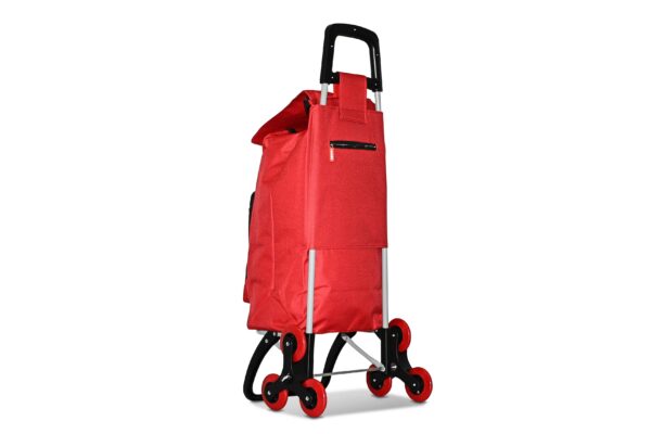 Chariot de course Caddie rouge roues + – Image 3