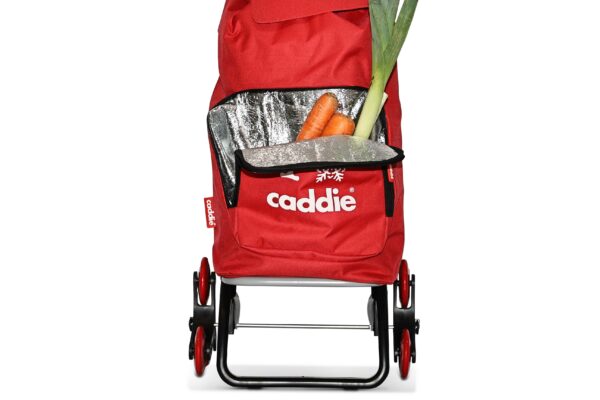 Chariot de course Caddie rouge roues + – Image 5