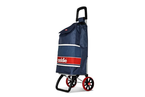 Chariot de course Caddie bleu rouge roues + – Image 2