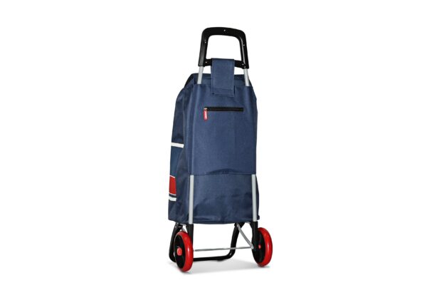 Chariot de course Caddie bleu rouge roues + – Image 4