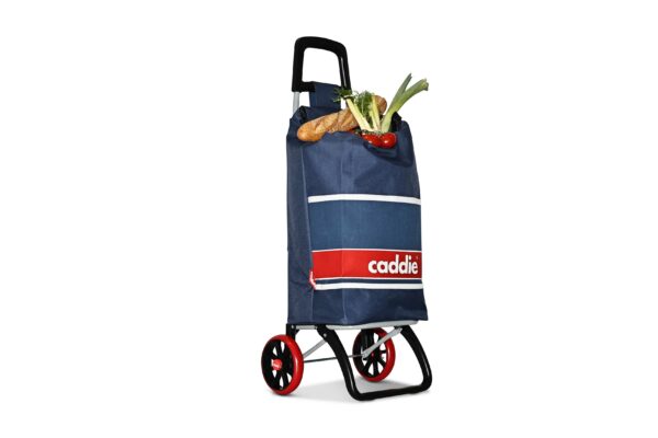 Chariot de course Caddie bleu rouge roues + – Image 5